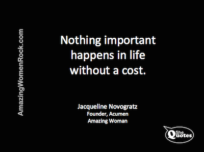 Jacqueline Novogratz cost