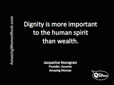 Jacqueline Novogratz dignity