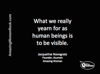 Jacqueline Novogratz visibility