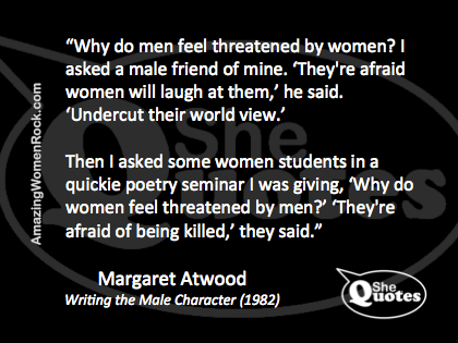 Margaret Atwood afraid of being killed