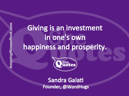 Sandra Galati giving is investment