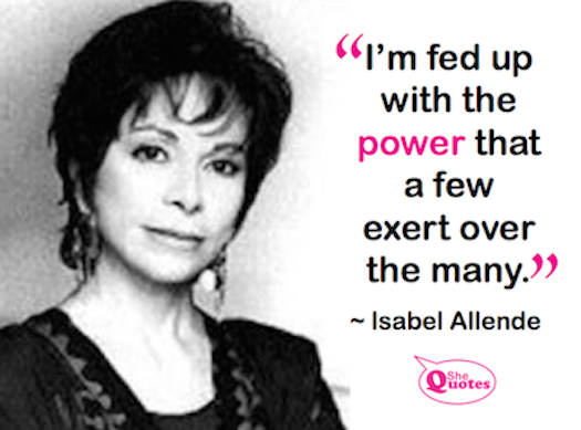 Isabel Allende fed up