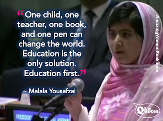 Malala one child at UN