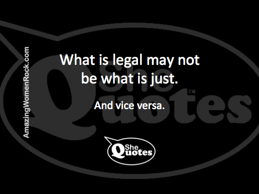 #SheQuotes what is legal