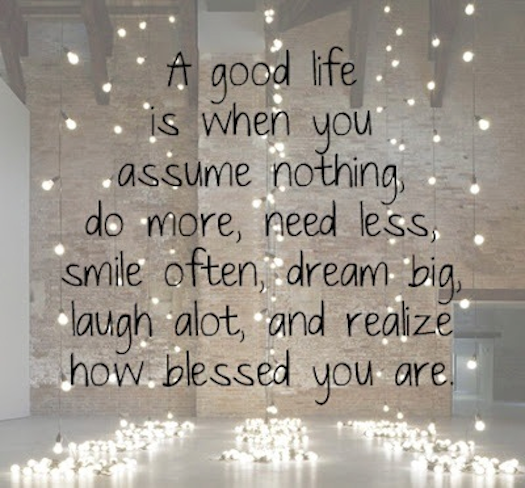 A good life is