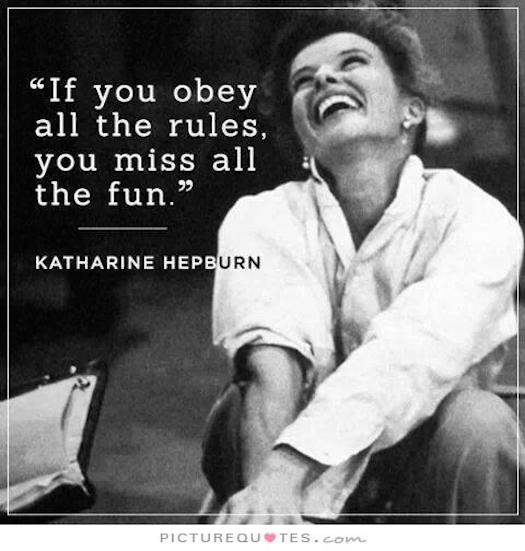 Katharine Hepburn had fun