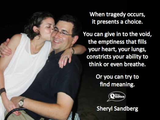 Sheryl Sandberg finds meaning